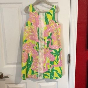 Lilly Pulitzer quilted fabric shift dress size 7-8